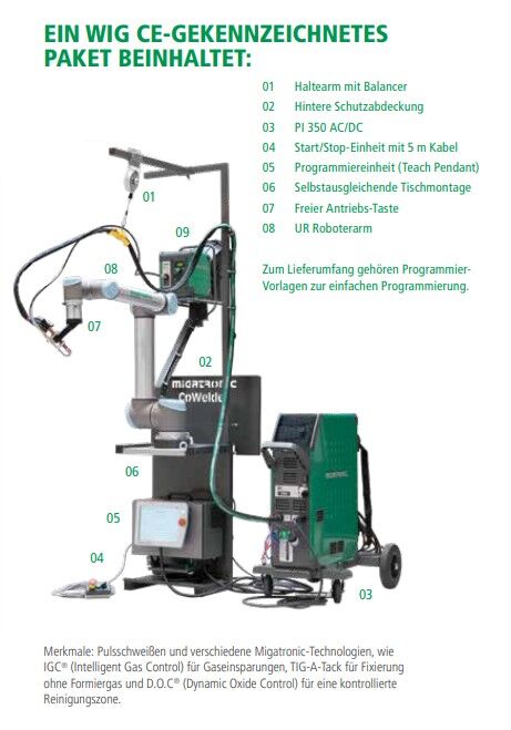 Migatronic WIG CoWelder Schweißroboter