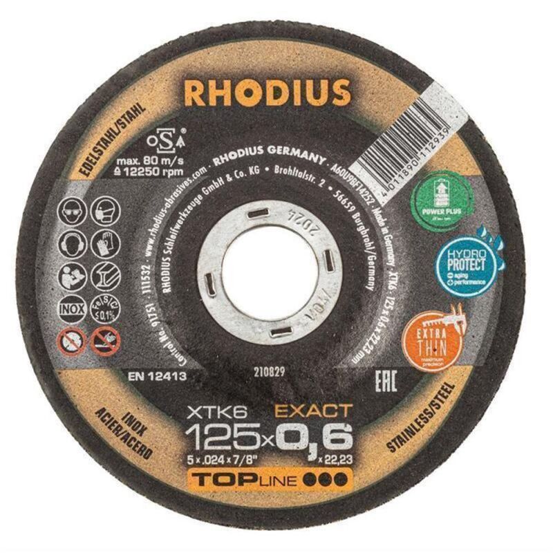 Rhodius XTK6 EXACT 125 x 0,6 mm Trennscheibe 50 Stck.