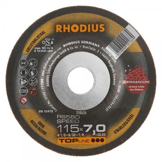 Rhodius RS580 Extended 125 x 7 mm Schruppscheibe VPE = 25 Stck.