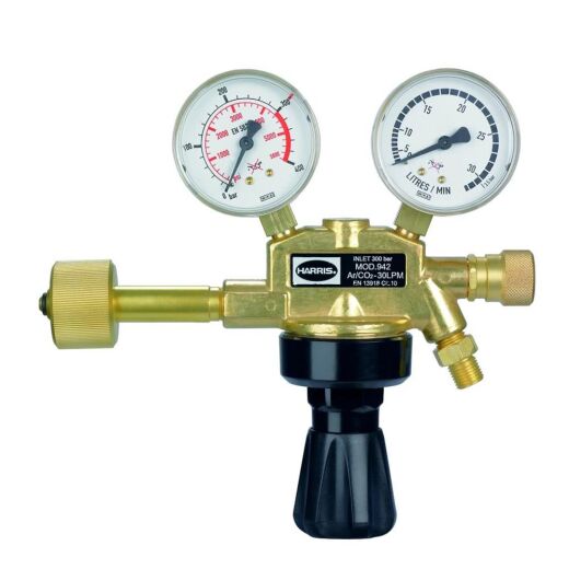Harris Modell 942 Argon/CO2 Mischgas Druckminderer, 300 bar