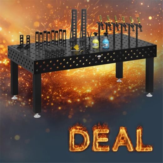 Siegmund Schwei&szlig;tisch Retro 2000x1000x200 inkl. Zubeh&ouml;r, System 28