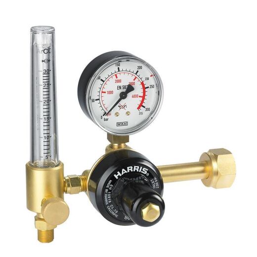 Harris Modell 801 Argon/CO2 Mischgas mit Flowmeter Druckminderer, 200 bar